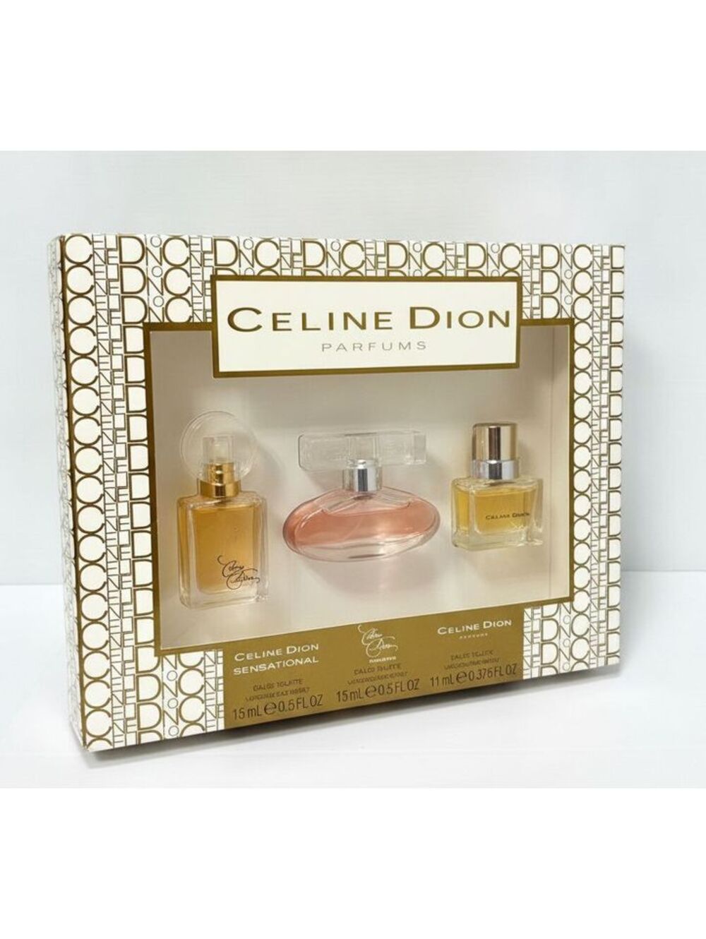 Celine Dion Parfums Sensational Eau de Toilette 3Pc Miniature Set Discontinued!!
